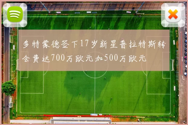 多特蒙德签下17岁新星普拉特斯转会费达700万欧元加500万欧元